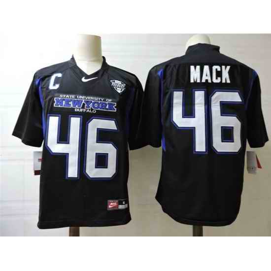 State University Of New York Buffalo 46 Mack Black Jersey
